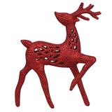 गैलरी व्यूवर में इमेज लोड करें, Webelkart® Premium Glittered Red Tabletop/Desktop Christmas Reindeer Figurines for Christmas Decorations and Gifts (7.5 Inches)