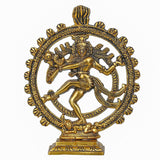 गैलरी व्यूवर में इमेज लोड करें, Webelkart Premium Gold Plated Lord Shiva Dancing Natraj/Nataraja Statue Handcrafted Sculpture for Home and Puja Decor| nataraj Statue for Home|(9.5 Inches, Gold , 560 Grams)