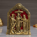 गैलरी व्यूवर में इमेज लोड करें, JaipurCrafts Premium Metal Ram Darbar Idol Statue for Home and Office Decor | Ram Darbar Murti for Home (8.5 Inches , Gold)