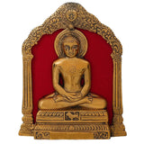 गैलरी व्यूवर में इमेज लोड करें, Webelkart Premium Metal Mahaveer Swami Idol Statue Wall Hanging for Home and Office Decor| Mahaveer Swami murti for Home Decor ( 7 x 8.5 Inches, Gold