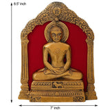Load image into Gallery viewer, Webelkart Premium Metal Mahaveer Swami Idol Statue Wall Hanging for Home and Office Decor| Mahaveer Swami murti for Home Decor ( 7 x 8.5 Inches, Gold