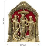 Load image into Gallery viewer, JaipurCrafts Premium Metal Ram Darbar Idol Statue for Home and Office Decor | Ram Darbar Murti for Home (8.5 Inches , Gold)