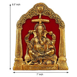गैलरी व्यूवर में इमेज लोड करें, JaipurCrafts Premium Lord Ganesha Idol Statue Metal Wall Hanging for Home and Office Decor ( 7 x 8.5 Inches, Gold)
