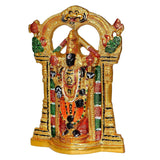 गैलरी व्यूवर में इमेज लोड करें, JaipurCrafts Premium White Metal Colorful Lord Tirupati Balaji Idol Statue for Home and Office (Gold, 9.50 Inch)