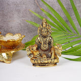 गैलरी व्यूवर में इमेज लोड करें, JaipurCrafts Premium Metal Lord Kuber Statue for Wealth and Harmony | God kuber Idol | Murti | Statue | showpiece for Home | Kuber ji ki murti for puja Decorative Showpiece (4 Inches,Gold)