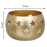 Load image into Gallery viewer, Webelkart®️ Premium Metal Star Tealight Candle Holder for Home and Office Decor| Metal Tealight Holder for Decorations (3 inches, Gold)