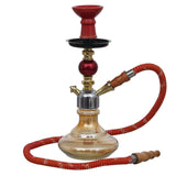 Load image into Gallery viewer, JaipurCrafts™️ Premium Designer Crystal D-Base Style Hookah Set ( 12 Inches, Red,Gold)