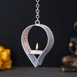 Load image into Gallery viewer, Webelkart®️ Premium Leaf Shape Iron Tealight Candle Holder for Home and Office Decor| Candle Holder for Diwali and Christmas Decorations (6 inches, White)