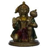 Load image into Gallery viewer, Webelkart JaipurCrafts Premium Bronze Lord Hanuman Idol Statue for Home and Office Decor | Hanuman Ji Bajrang Bali Ki Murti for Home and Office Temple ( 3 x 2.5 x 3.5 in, Bronze)