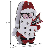 गैलरी व्यूवर में इमेज लोड करें, Webelkart® Premium LED Santa Claus Christmas Ornament Wooden Hanging Pendant Ornament Tree Hanging with LED Lights- 6 Inches