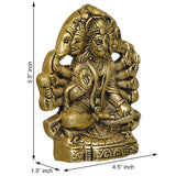 गैलरी व्यूवर में इमेज लोड करें, JaipurCrafts Premium Metal PanchMukhi Hanuman Idol Statue for Home and Pooja Decor (Gold, 5.5 Inches)