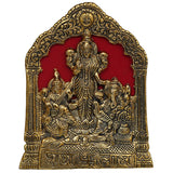 Load image into Gallery viewer, JaipurCrafts Premium Metal Laxmi Ganesha and Saraswati Idol Statue Murti for Home and Pooja Decor| Lakhsmi Ganesha Idol Diwali Decorations and Pooja Room (8 Inches, Gold)