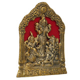 Load image into Gallery viewer, JaipurCrafts Premium Metal Laxmi Ganesha and Saraswati Idol Statue Murti for Home and Pooja Decor| Lakhsmi Ganesha Idol Diwali Decorations and Pooja Room (8 Inches, Gold)