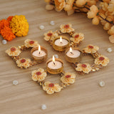 गैलरी व्यूवर में इमेज लोड करें, Webelkart Premium Handmade Set of 4 Diwali tealight Candle Holder for Home and Pooja Room Decorations| Decorative Diyas for Diwali ( Pack of 4)