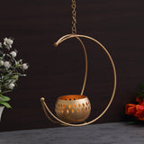 Load image into Gallery viewer, JaipurCrafts Premium Metal Moon Shape Tealight Holder for Home and Office Decor
