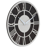गैलरी व्यूवर में इमेज लोड करें, Webelkart Roman Beautiful Round Wood Wall Clock Without Glass (12 Inch x 12 Inch, Ivory,Black)