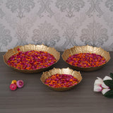 Load image into Gallery viewer, Webelkart Premium Set of 3 Lotus Urli Bowl for Home Handcrafted Bowl for Floating Flowers for Home ,Office and Table Decor| Diwali Decorations Items for Home