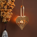 Load image into Gallery viewer, Webelkart Premium Heart Shape Hanging tealight Candle Holder for Home and Diwali Decorations| Diwali Candle Holder| Diwali Decor Items ( Iron, 13 Inches)