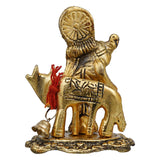 Load image into Gallery viewer, Webelkart Premium Lord Krishna Playing Flute On Kamdhenu Cow Statue Hindu God Religious Idol Krishan Showpiece Figurine for Home Puja Gifts Decor