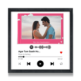 गैलरी व्यूवर में इमेज लोड करें, Webelkart Personalized Desk Photo Frame With Customizable Spotify Song And Photo Of Your Choice (Table Spotify 9.5 x 9.5 Inch)