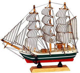 गैलरी व्यूवर में इमेज लोड करें, JaipurCrafts Wood, Paper Antique Lucky Decorative Sailing Ship Showpiece, 24 CM, Multicolour, 1 Piece